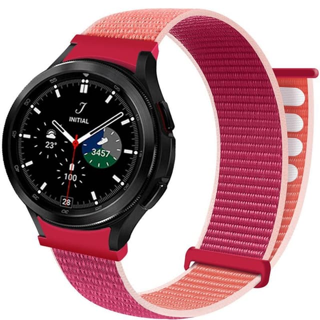 Nylon Armbånd  No-Gap Samsung Galaxy Watch 4 Classic (42mm) - Pomegra