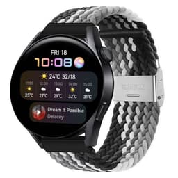Flettet elastisk armbånd Huawei Watch 3 (46mm) - svarthvit