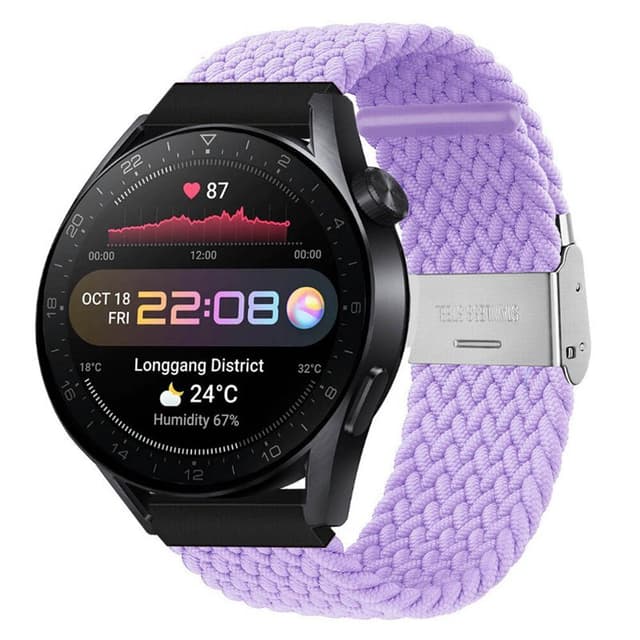 Flettet elastisk armbånd Huawei Watch 3 Pro (48mm) - lightpurple
