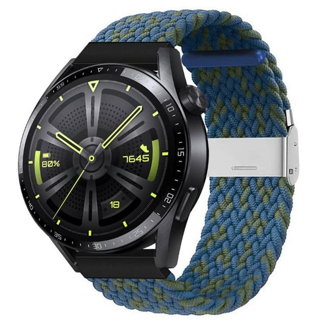 Flettet Elastik Armbånd Huawei Watch GT3 (46mm) - blågrøn