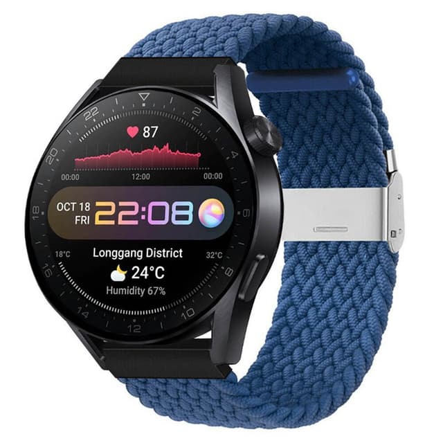 Flätat Elastiskt Armband Huawei Watch 3 Pro (48mm) - Blå
