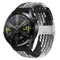 Flettet Elastik Armbånd Huawei Watch GT3 (46mm) - Sorthvid