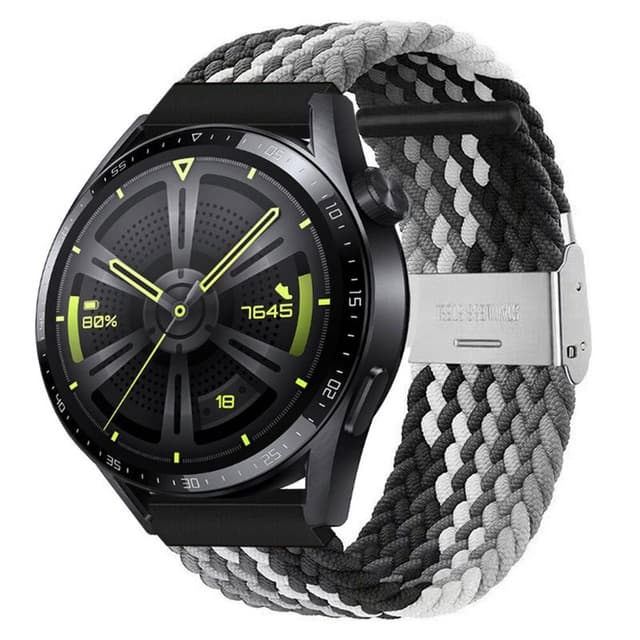 Flettet elastisk armbånd Huawei Watch GT3 (46mm) - svarthvit