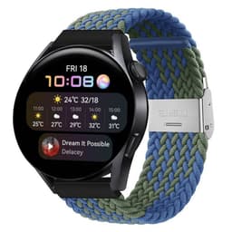 Flätat Elastiskt Armband Huawei Watch 3 (46mm) - Blågrön