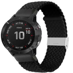 Flettet elastisk armbånd Garmin Fenix 6 - svart
