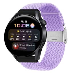 Flettet Elastik Armbånd Huawei Watch 3 (46mm) - lightpurple