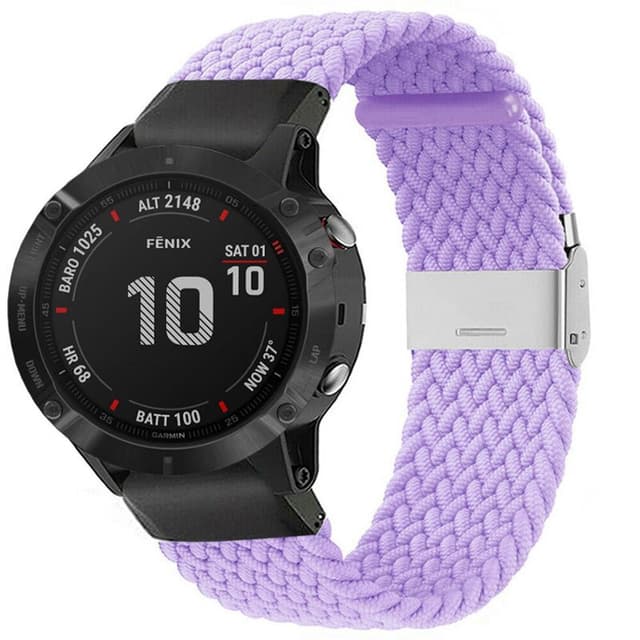 Punottu elastinen rannekoru Garmin Fenix 6 - lightpurple