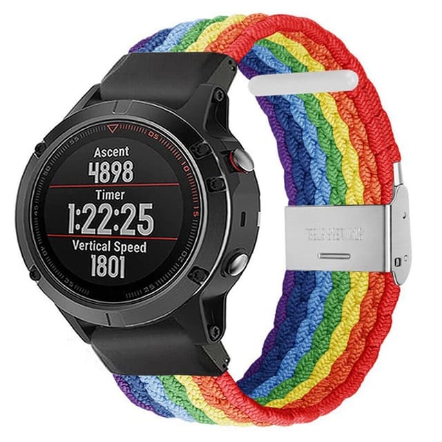 Punottu elastinen rannekoru Garmin Fenix 5X - Pride