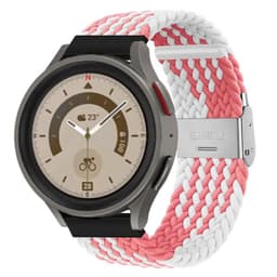 Flettet elastisk armbånd Samsung Galaxy Watch 5 Pro (45mm) - pinkwhit