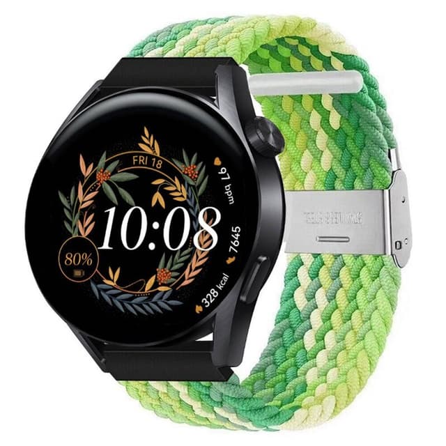 Flettet Elastik Armbånd Huawei Watch GT3 (42mm) - Gradientgreen