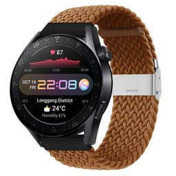 Flätat Elastiskt Armband Huawei Watch 3 Pro (48mm) - Brun