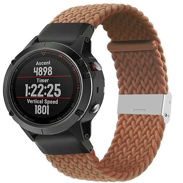 Flätat Elastiskt Armband Garmin Fenix 5X - Brun