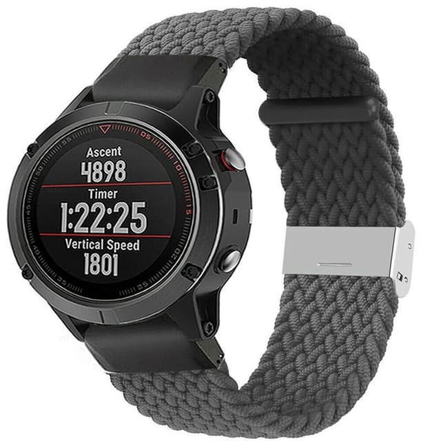 Flettet Elastik Armbånd Garmin Fenix 5 - skygrey