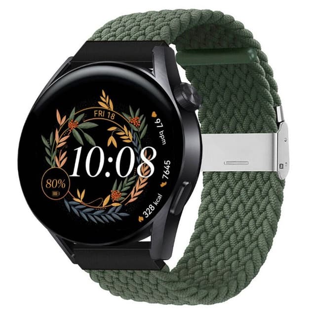 Flettet Elastik Armbånd Huawei Watch GT3 (42mm) - Army