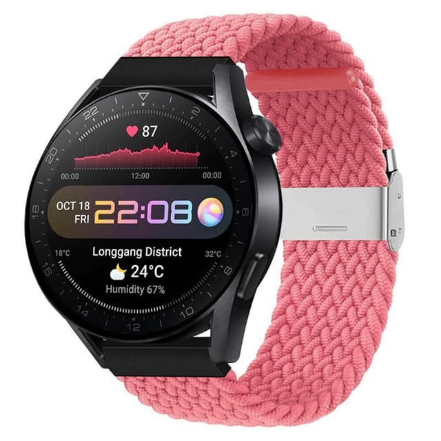 Flettet Elastik Armbånd Huawei Watch 3 Pro (48mm) - Abrikos