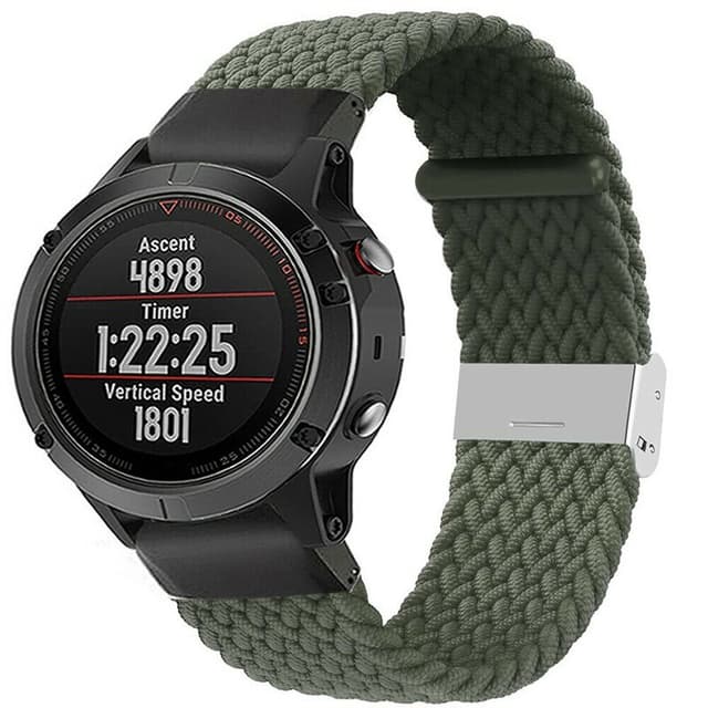 Flätat Elastiskt Armband Garmin Fenix 5X - Army