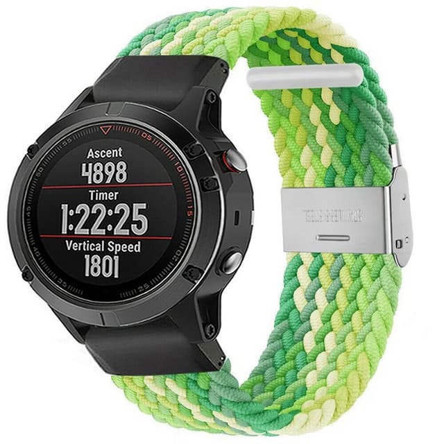 Flettet Elastik Armbånd Garmin Fenix 5 - Gradientgreen