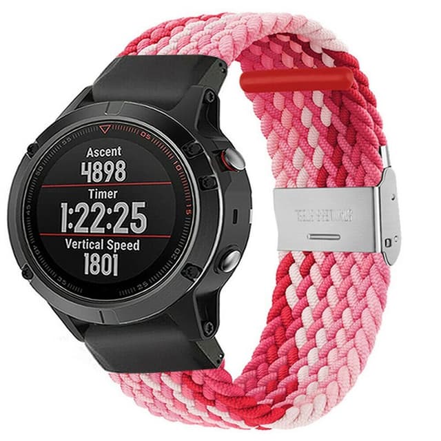 Flettet Elastik Armbånd Garmin Fenix 5X - gradientred