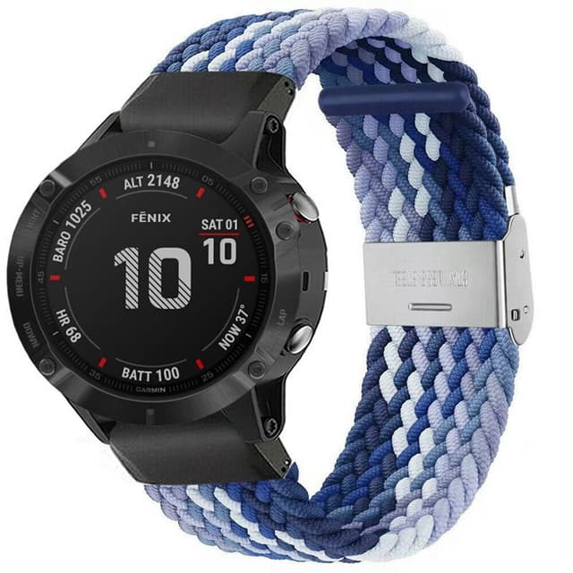 Punottu elastinen rannekoru Garmin Fenix 6X - gradientblue