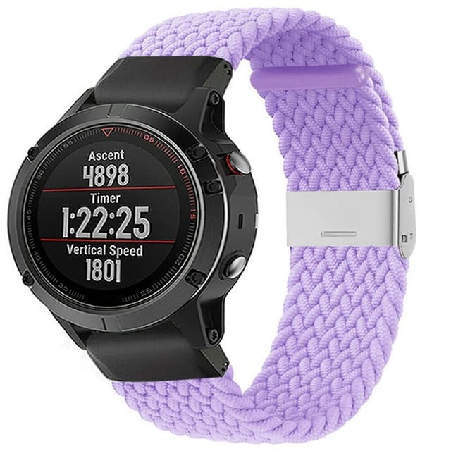 Flettet Elastik Armbånd Garmin Fenix 5X - lightpurple