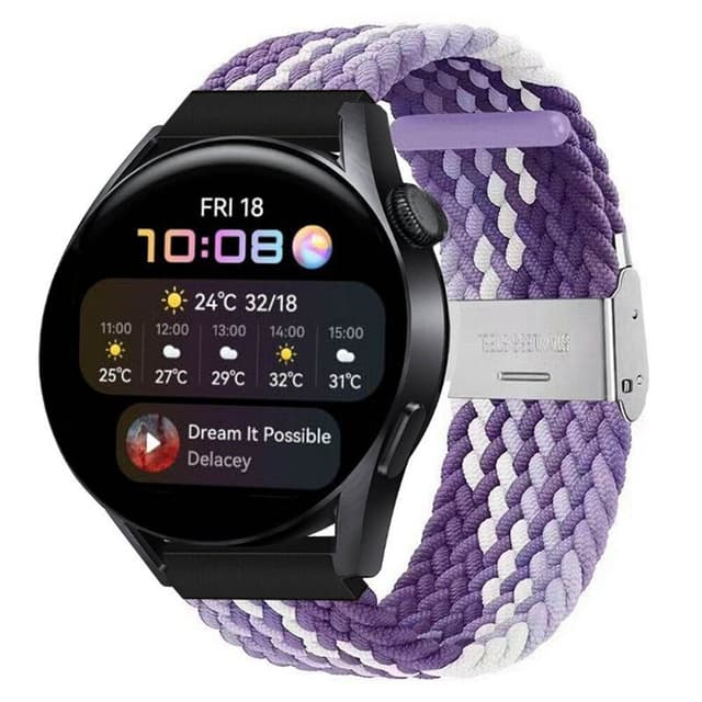 Flettet elastisk armbånd Huawei Watch 3 (46mm) - gradientpurple