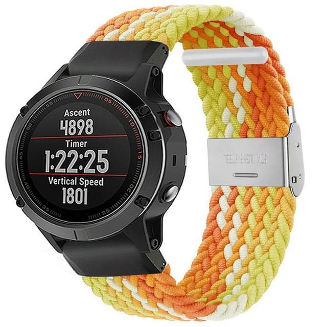 Flätat Elastiskt Armband Garmin Fenix 5X - Gradient orange