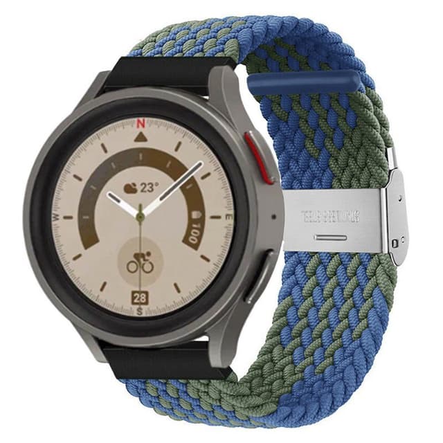 Flettet Elastik Armbånd Samsung Galaxy Watch 5 Pro (45mm) - blågrøn
