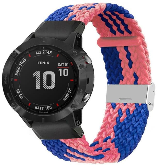 Punottu elastinen rannekoru Garmin Fenix 6X - bluepowder