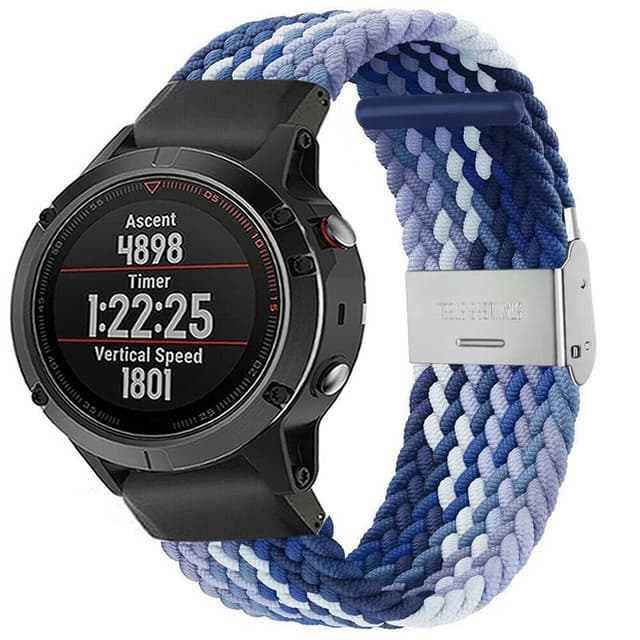 Punottu elastinen rannekoru Garmin Fenix 5X - gradientblue