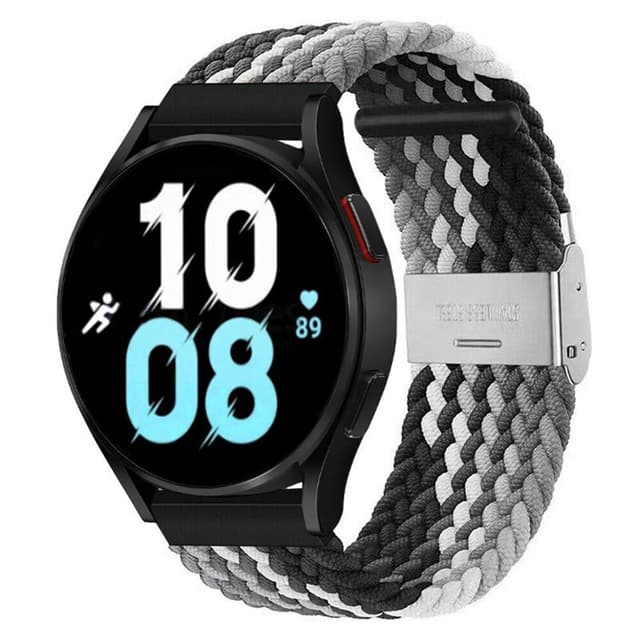 Flettet elastisk armbånd Samsung Galaxy Watch 5 (44mm) - svarthvit