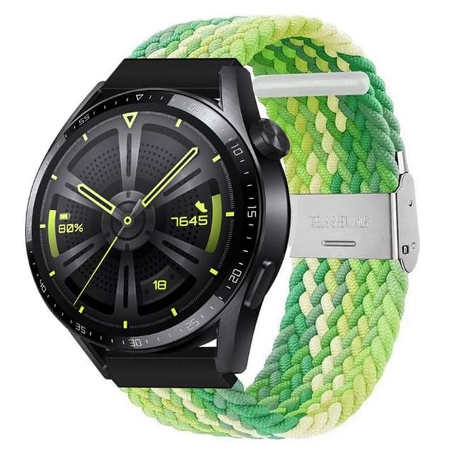 Flettet Elastik Armbånd Huawei Watch GT3 (46mm) - Gradientgreen