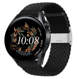 Flettet Elastik Armbånd Huawei Watch GT3 (42mm) - Sort