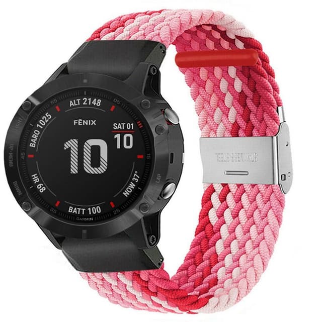 Flettet Elastik Armbånd Garmin Fenix 6X - gradientred