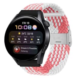 Flettet elastisk armbånd Huawei Watch 3 (46mm) - pinkwhite