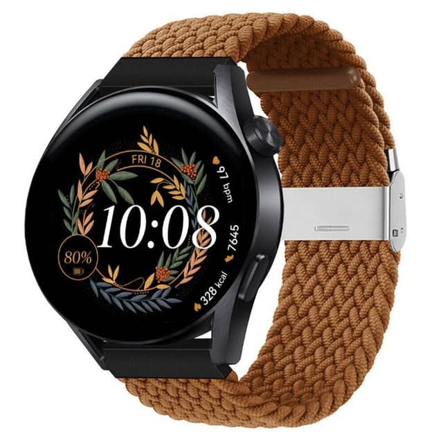 Flettet Elastik Armbånd Huawei Watch GT3 (42mm) - Brun