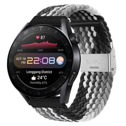 Flettet elastisk armbånd Huawei Watch 3 Pro (48mm) - svarthvit