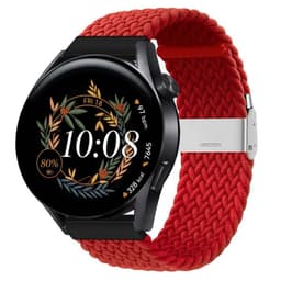 Flettet Elastik Armbånd Huawei Watch GT3 (42mm) - Mørkerød