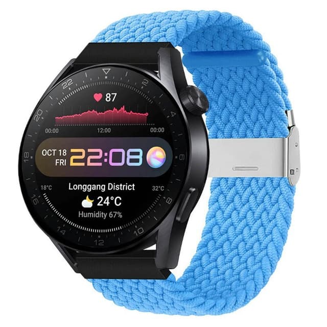 Flätat Elastiskt Armband Huawei Watch 3 Pro (48mm) - Skyblue