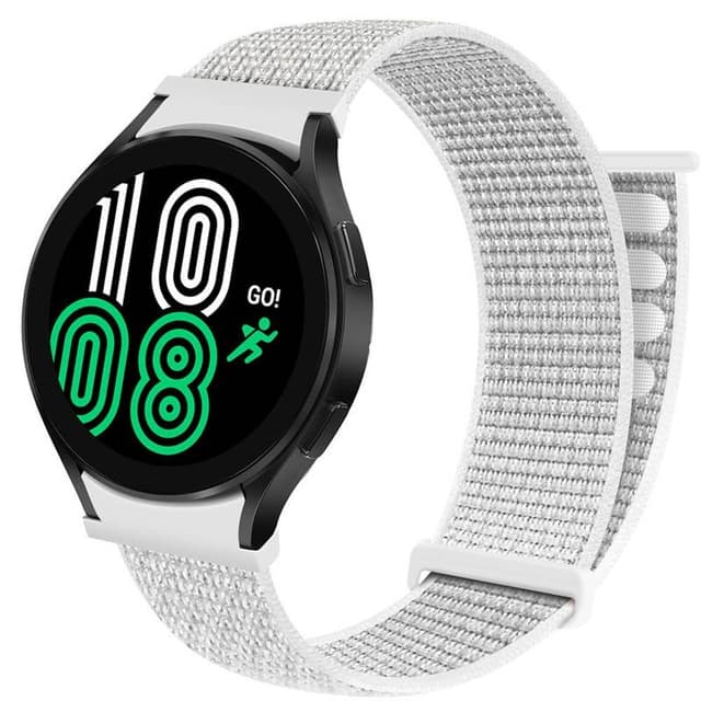 Nylon Armbånd  No-Gap Samsung Galaxy Watch 4 (44mm) - Summit White
