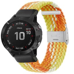 Flettet Elastik Armbånd Garmin Fenix 6 - Gradientorange