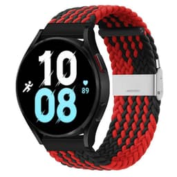 Flettet elastisk armbånd Samsung Galaxy Watch 5 (44mm) - Rød/svart