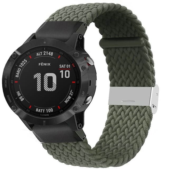 Flettet elastisk armbånd Garmin Fenix 6X - Army
