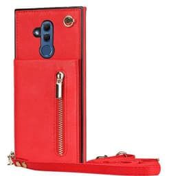 Zipper kaulakorukotelo Huawei Mate 20 Lite - Punainen