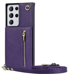 Zipper necklace case Samsung Galaxy S21 Ultra - Lila