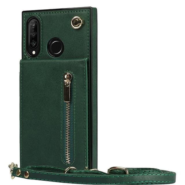 Zipper halskæde etui Huawei P30 Lite - Grøn