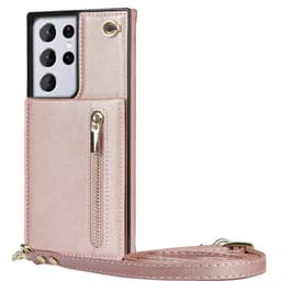 Zipper necklace case Samsung Galaxy S22 Ultra - Rosè