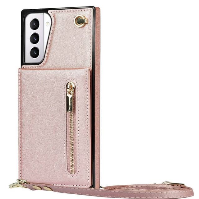 Zipper halskæde etui Samsung Galaxy S21 Plus - Rose