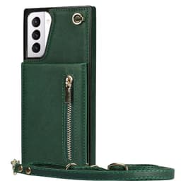 Zipper kaulakorukotelo Samsung Galaxy S21 Plus - Vihreä