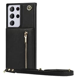 Zipper necklace case Samsung Galaxy S22 Ultra - Svart