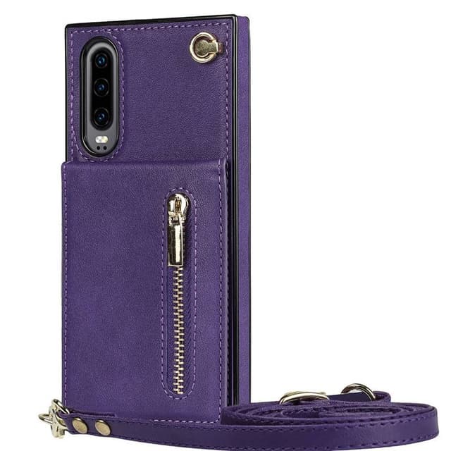 Zipper necklace case Huawei P30 - Lila